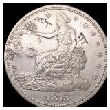 1875-S Silver Trade Dollar NEARLY UNCIRCULATED