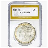 1885-O Morgan Silver Dollar PGA MS65+