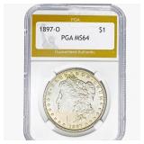 1897-O Morgan Silver Dollar PGA MS64