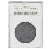 1834 Capped Bust Half Dollar ANACS AU50