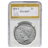 1926-S Silver Peace Dollar PGA MS67