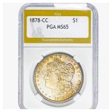 1878-CC Morgan Silver Dollar PGA MS65