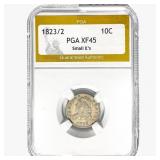 1823/2 Capped Bust Dime PGA XF45 Sm. E