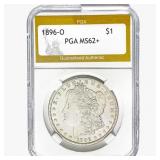 1896-O Morgan Silver Dollar PGA MS62+