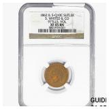 1862 IL Token S-Q10C Sutler NGC XF45 BN Whited&Co