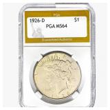 1926-D Silver Peace Dollar PGA MS64