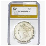 1921 Morgan Silver Dollar PGA MS63+ PL