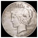 1928 Silver Peace Dollar LIGHTLY CIRCULATED