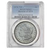 1878 7 TF REV 79 Morgan Silver Dollar PCGS MS63