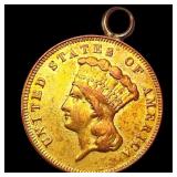 1878 $3 Gold Piece CLOSELY UNCIRCULATED