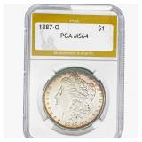 1887-O Morgan Silver Dollar PGA MS64