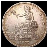 1877 Silver Trade Dollar CLOSELY UNCIRCULATED