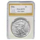 1886 Silver Eagle PGA MS70