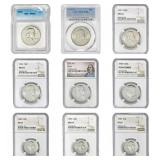 1948-1968 [9] U.S. Certified Type Coins NGC/PCGS/I