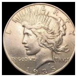 1935-S Silver Peace Dollar NEARLY UNCIRCULATED