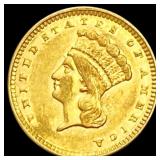 1857 Rare Gold Dollar UNCIRCULATED