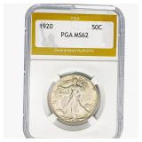 1920 Walking Liberty Half Dollar PGA MS62