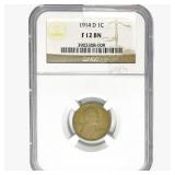 1914-D BN Wheat Cent NGC F12