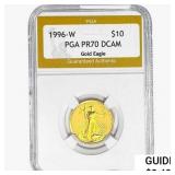 1996-W 1/4oz Gold $10 Eagle PGA PR70 DCAM