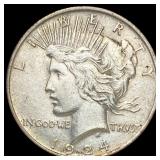 1924 Silver Peace Dollar CLOSELY UNCIRCULATED