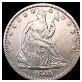 1845 Seated Liberty Half Dollar UNCIRCULATED