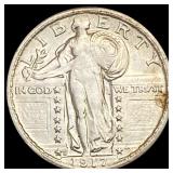 1917-S T2 Standing Liberty Quarter CLOSELY UNCIRCU