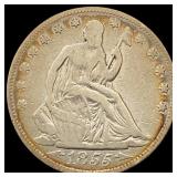 1855 Arrows Seated Liberty Half Dollar LIGHTLY CIR