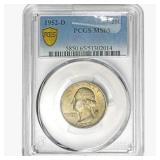 1952-D Washington Silver Quarter PCGS MS65