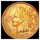 1907 RD Indian Head Cent UNCIRCULATED