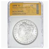 1898-O Morgan Silver Dollar SGS MS65