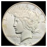 1924-S Silver Peace Dollar CLOSELY UNCIRCULATED