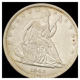 1842 Seated Liberty Half Dollar NEARLY UNCIRCULATE