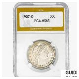 1907-O Barber Half Dollar PGA MS63