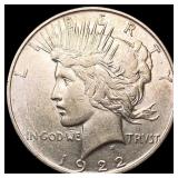 1922-D Silver Peace Dollar CHOICE AU