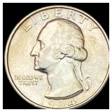 1934-D Washington Silver Quarter UNCIRCULATED