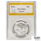 1924 Huguenot Half Dollar PGA MS64