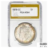 1878-CC Morgan Silver Dollar PGA MS64