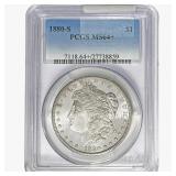 1880-S Morgan Silver Dollar PCGS MS64+