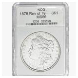 1878 Morgan Silver Dollar NCG MS66