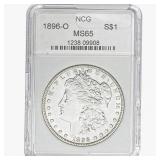 1896-O Morgan Silver Dollar NCG MS65