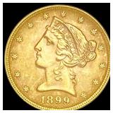 1899 $5 Gold Half Eagle UNCIRCULATED