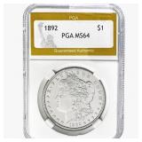 1892 Morgan Silver Dollar PGA MS64