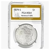 1879-S Morgan Silver Dollar PGA MS64 REV 78