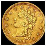 1836 $2.50 Gold Quarter Eagle NEARLY UNCIRCULATED