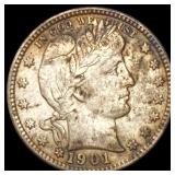 1901 Barber Quarter CLOSELY UNCIRCULATED