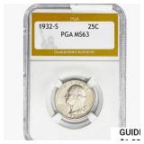 1932-S Washington Silver Quarter PGA MS63