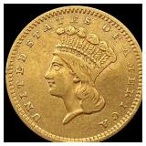 1860-S Rare Gold Dollar LIGHTLY CIRCULATED