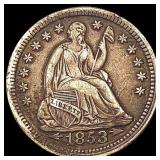 1853 Arrows Seated Liberty Half Dime LIGHTLY CIRCU