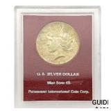 1925 Silver Peace Dollar PICC MS65