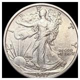 1917 Walking Liberty Half Dollar CHOICE AU